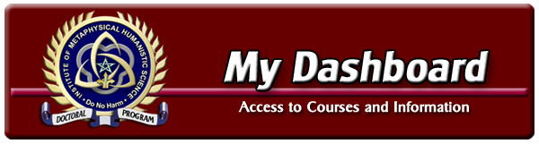 The Dashboard is your access point for all metaphysical courses and additional resources.